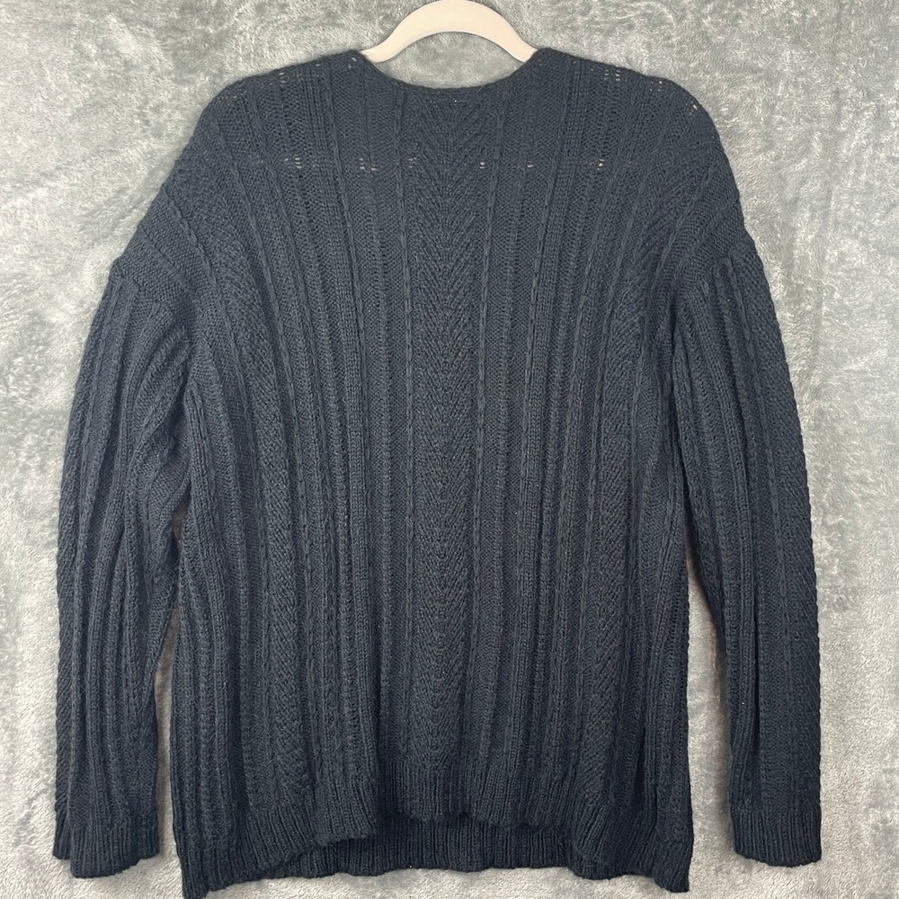 CP Shades Sweater Medium Black Mohair Alpaca Mix Knit Pullover Old‎ Money Staple - Picture 4 of 7